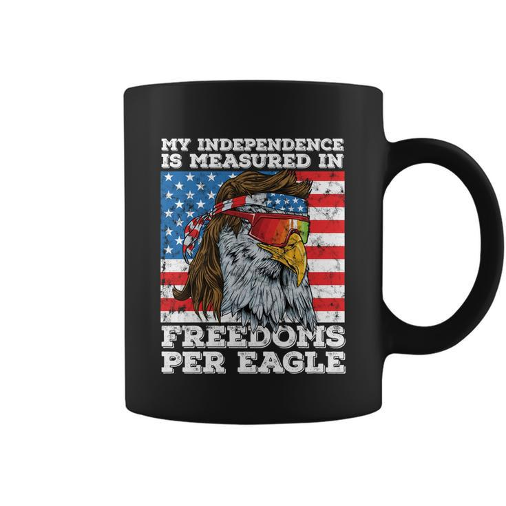 Independence Measured In Freedoms Per Eagle Usa 4Th Of July Cute Gift Coffee Mug