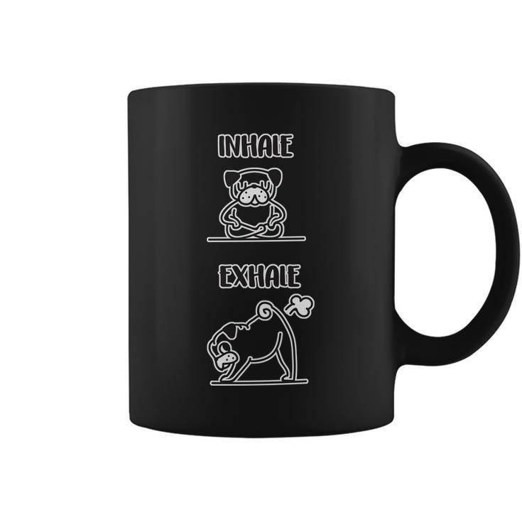 Inhale Exhale Pug Coffee Mug