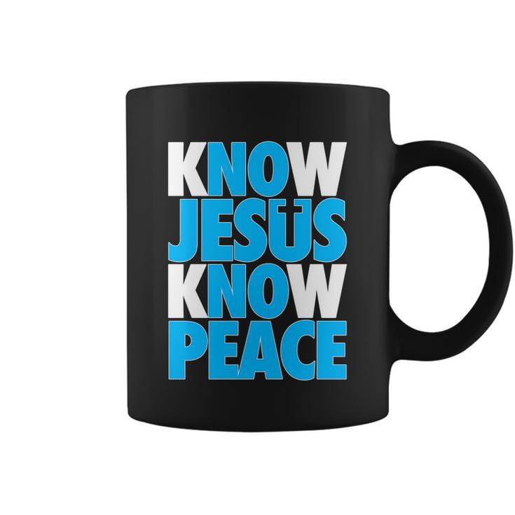 Inspirational Know Jesus Know Peace Coffee Mug