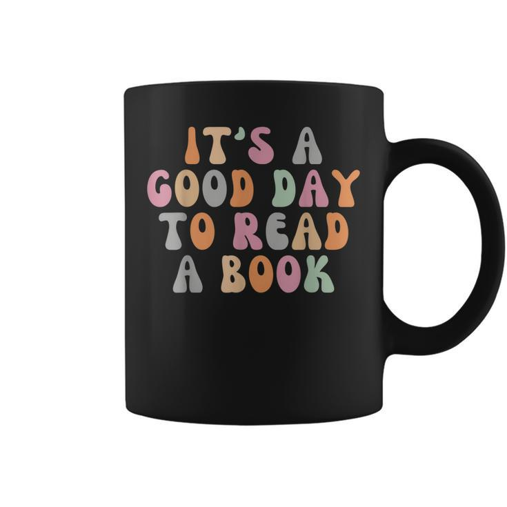 Its A Good Day To Read A Book Retro Teacher Students  Coffee Mug