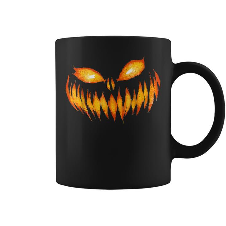 Jack O Lantern Scary Carved Pumpkin Face Halloween Costume  Coffee Mug