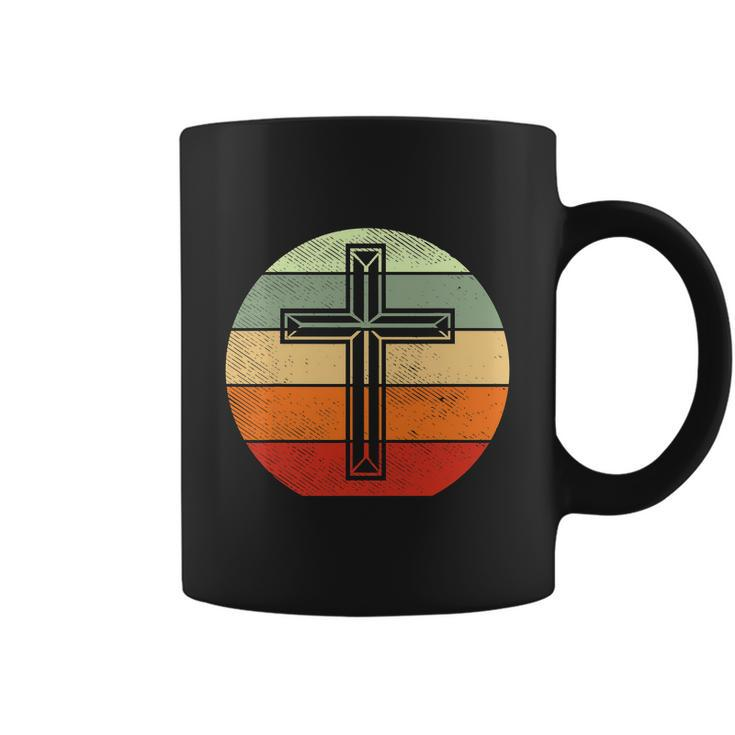 Jesus Retro Cross Christ God Faith Religious Funny Christian Coffee Mug