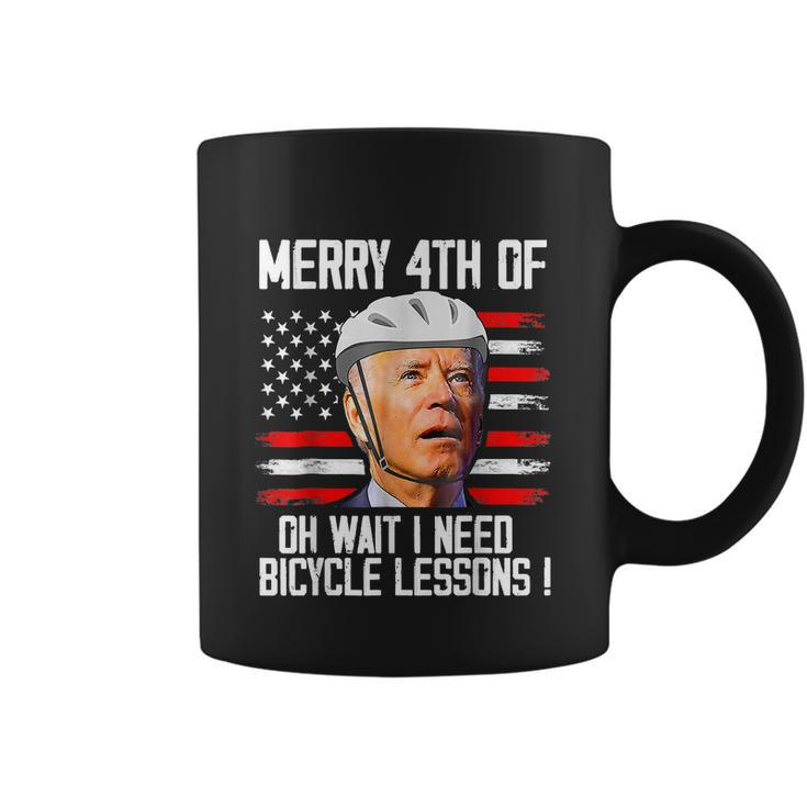 Joe Biden Falling Off Bike Funny Joe Biden Falls Off Bike Bicycle 4Th Of July Coffee Mug