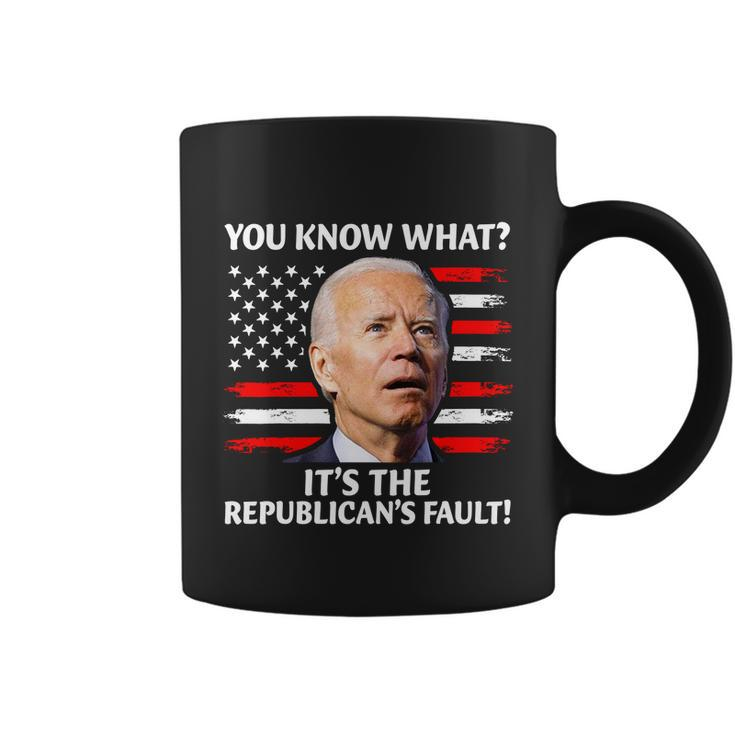 Joe Biden Falling Off Bike Its The Republicans Fault Coffee Mug