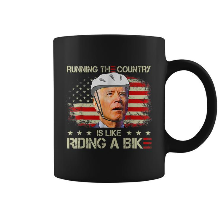 Joe Biden Falling Off Bike Running The Country Is Like Riding A Bike V2 Coffee Mug
