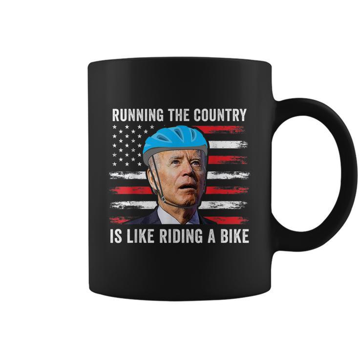 Joe Biden Falling Off His Bicycle Funny Biden Falls Off Bike V3 Coffee Mug