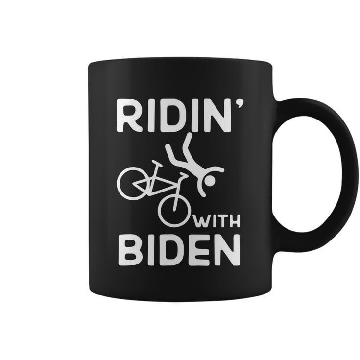 Joe Biden Falling With Biden Funny Ridin With Biden V2 Coffee Mug