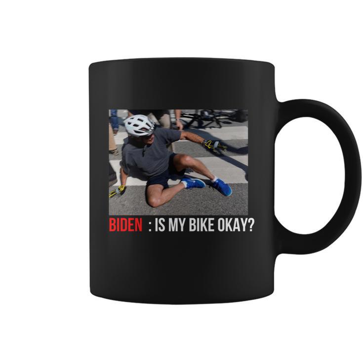 Joe Biden Falls Off His Bike Funny Biden Bike Coffee Mug