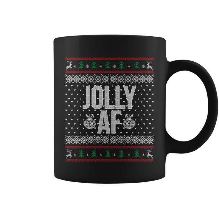 Jolly Af Ugly Christmas Coffee Mug