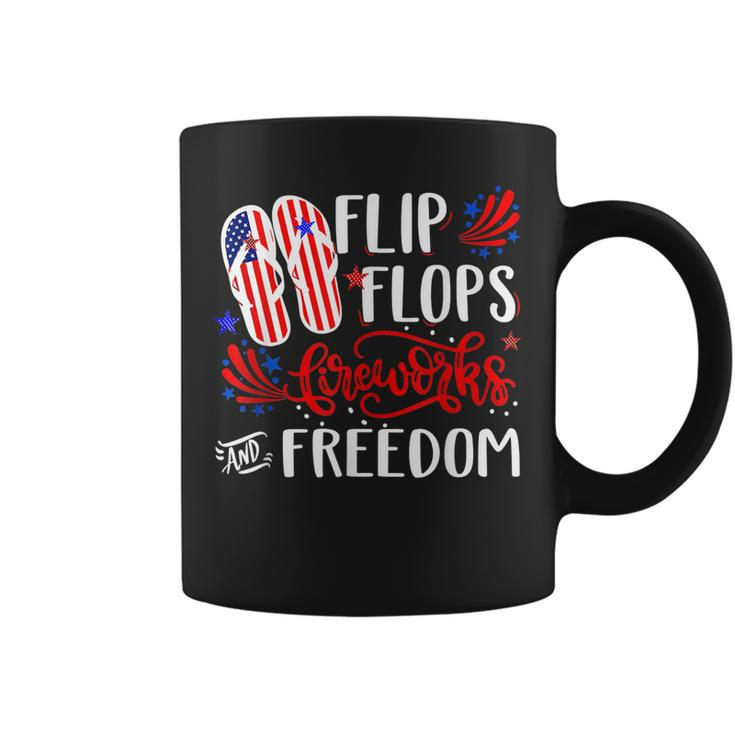July 4Th Flip Flops Fireworks & Freedom 4Th Of July Party  V2 Coffee Mug