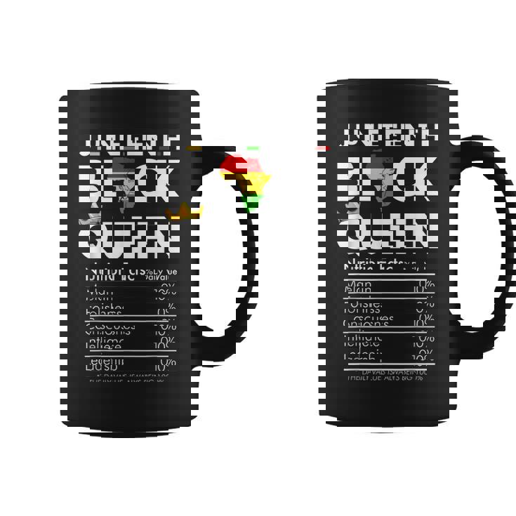 Junenth Womens Black Queen Nutritional Facts 4Th Of July Coffee Mug