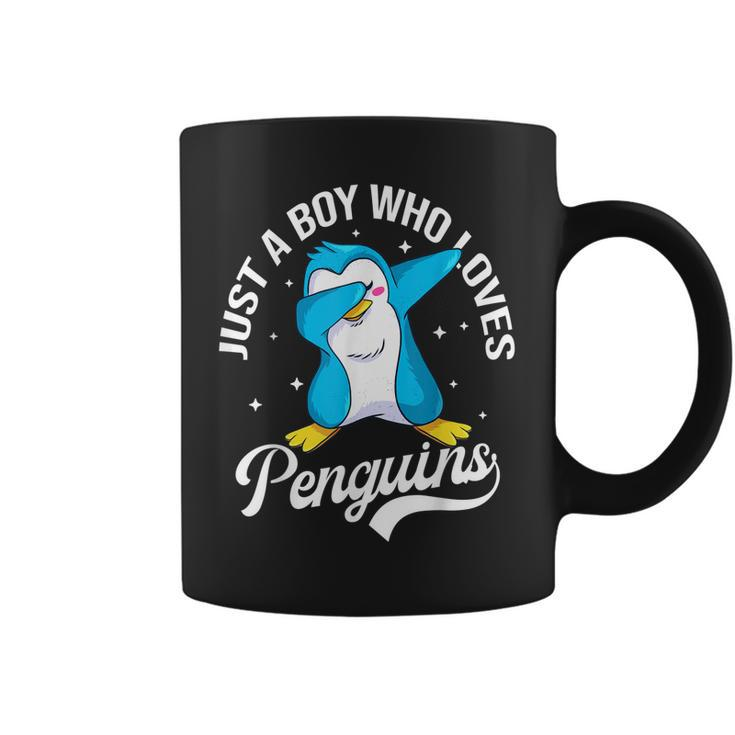 Just A Boy Who Loves Penguins Lover Kids Boys Penguin  Coffee Mug