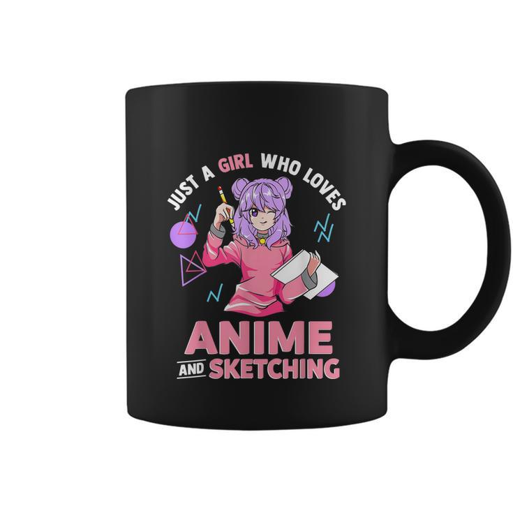 Just A Girl Who Loves Anime And Sketching Coffee Mug