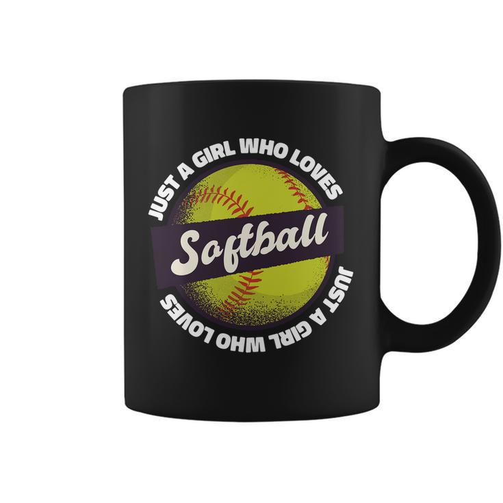 Just A Girl Who Loves Softball Coffee Mug