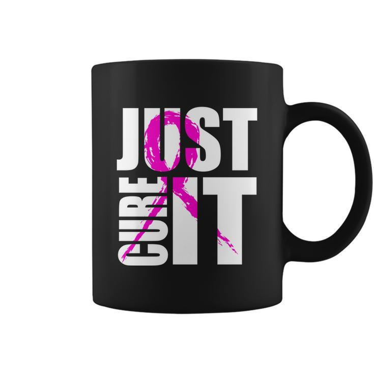 Just Cure It Breast Cancer Awareness Pink Ribbon Coffee Mug