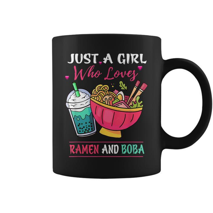 Kawaii Just A Girl Who Loves Ramen And Boba Tea Bubble Milk  Coffee Mug