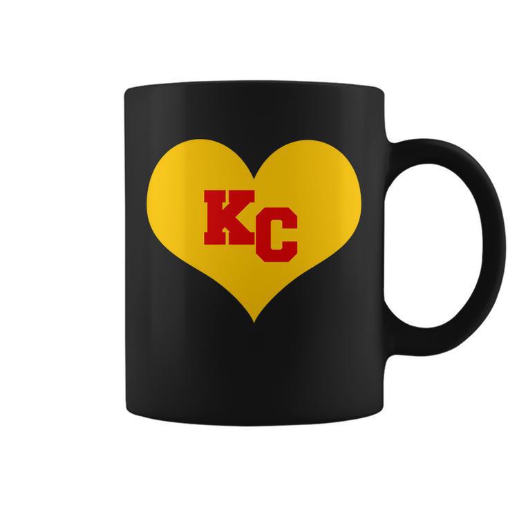 Kc Football Heart Kansas City Fan Coffee Mug