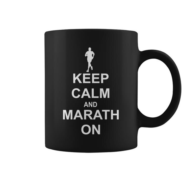 Keep Calm Marathon On Coffee Mug