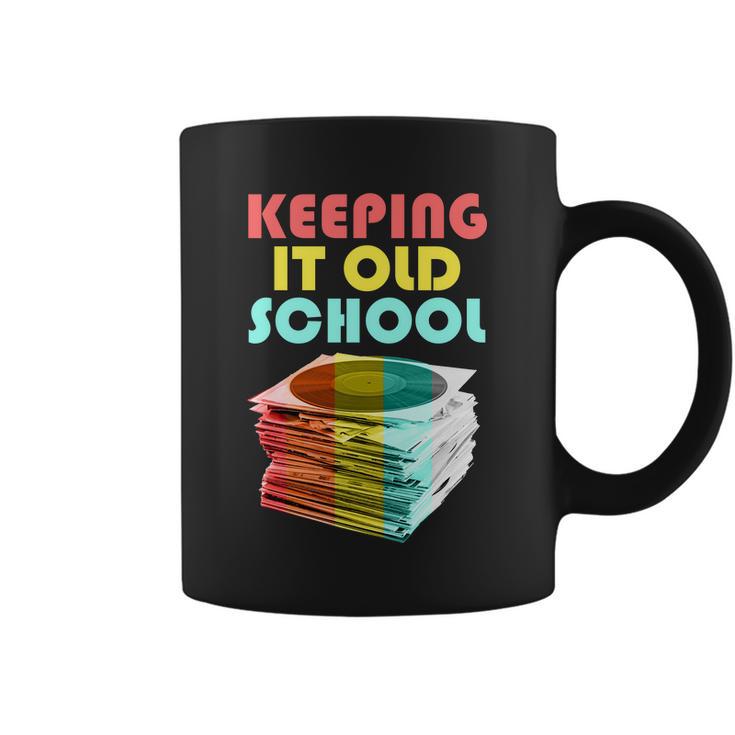 Keeping It Old School Vintage Records Tshirt Coffee Mug