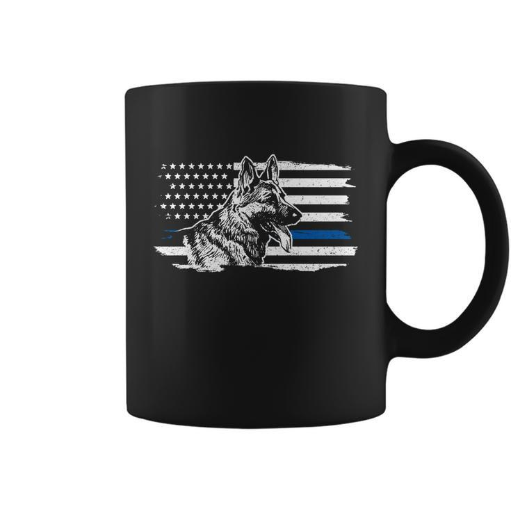 Kfunny Gift9 Unit German Shepherd Dog Thin Blue Line Patriotic Police Gift Coffee Mug
