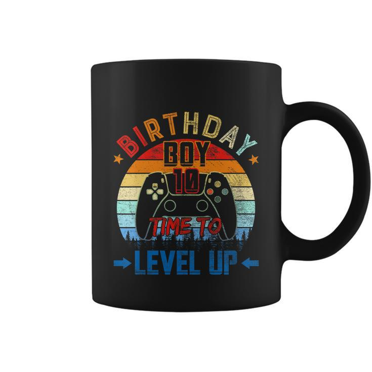 Kids 10Th Birthday Boy Time To Level Up 10 Years Old Boys Gift Coffee Mug