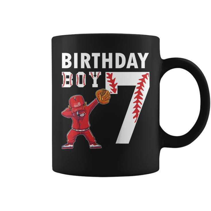 Kids 7 Years Old Boy Baseball Player 7Th Birthday Kids V2 Coffee Mug