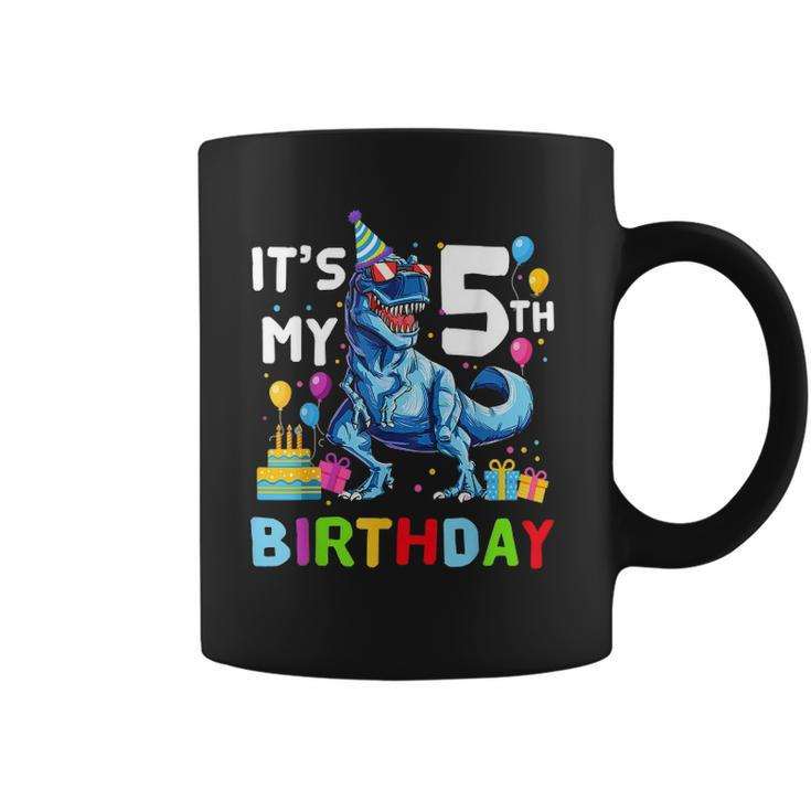 Kids It&8217S My 5Th Birthday Happy 5 Years Dinosaurrex Coffee Mug