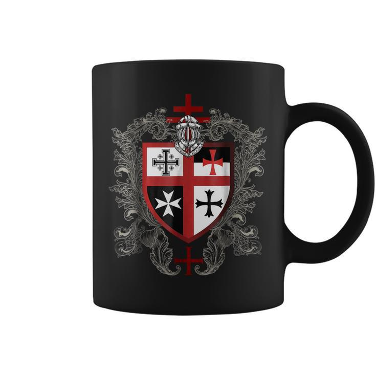 Knight Templar T Shirt - Shield Of The Knight Templar - Knight Templar Store Coffee Mug