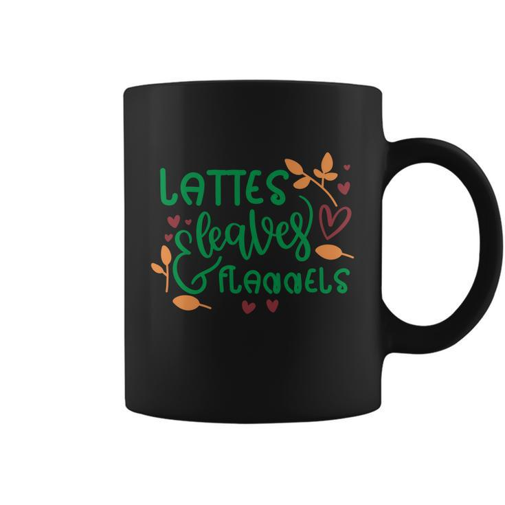 Lattes Leaves Flannels Thanksgiving Quote Coffee Mug