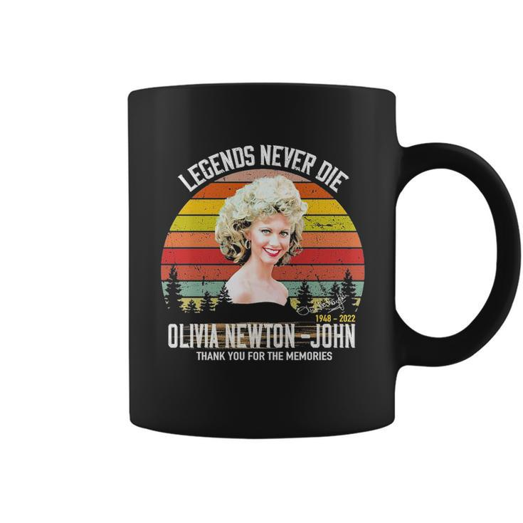 Legends Never Die Olivia Newton John Thank You For The Memories Coffee Mug