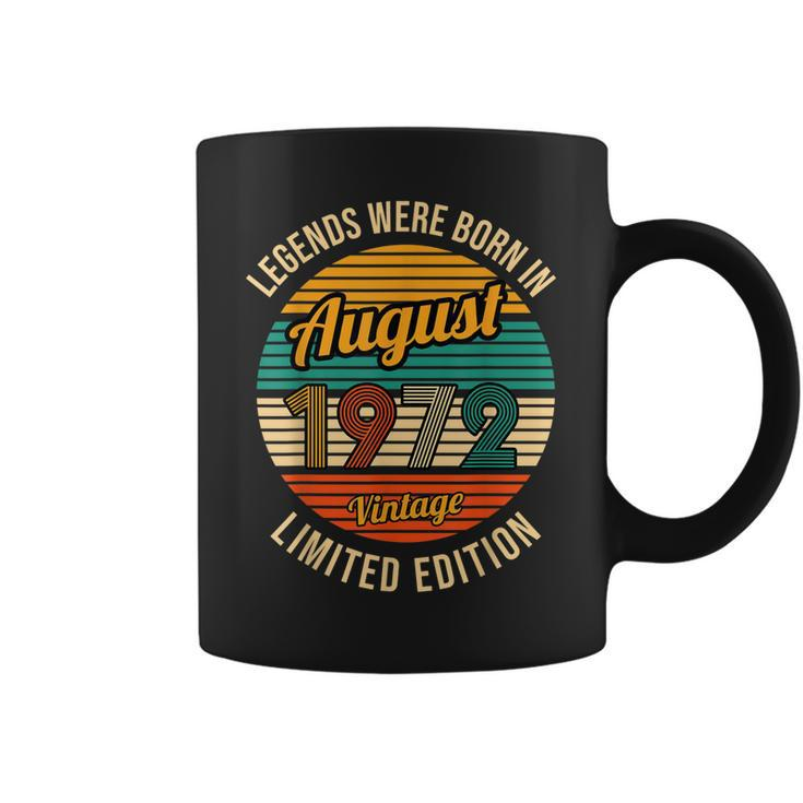 Legends Were Born In August 1972 50Th Birthday Men  Coffee Mug - Thegiftio