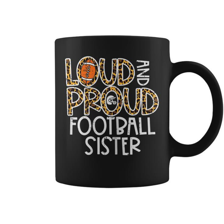 Leopard Loud & Proud American Football Sister Family Women Coffee Mug