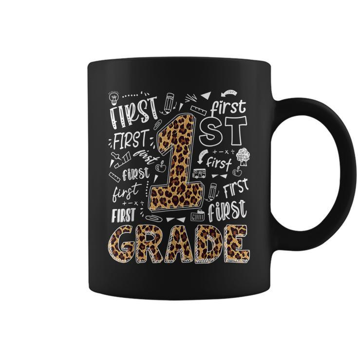 Leopard Print 1St Grade Teacher Kids Back To School  Coffee Mug