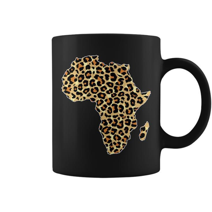 Leopard Print African Map Of Africa Tshirt Coffee Mug