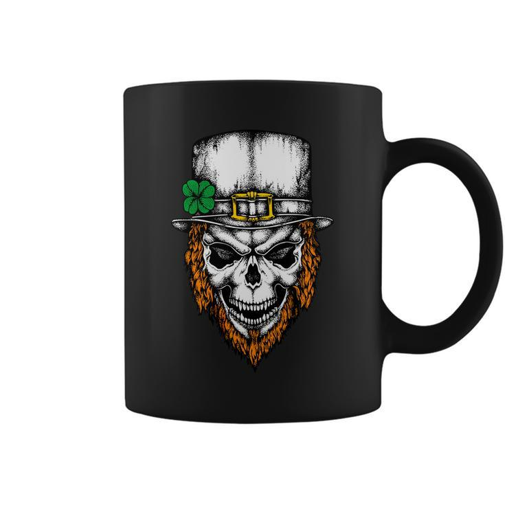 Leprechaun Irish Skull Skeleton Ginger Beard St Patricks Day Coffee Mug