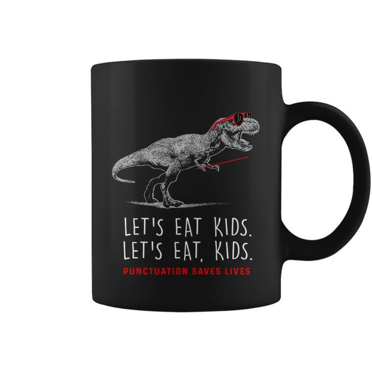 Lets Eat Kids Gift Punctuation Saves Lives Funny Grammar Funny Gift Coffee Mug
