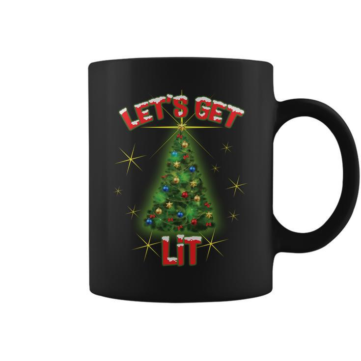 Lets Get Lit Christmas Tree Coffee Mug