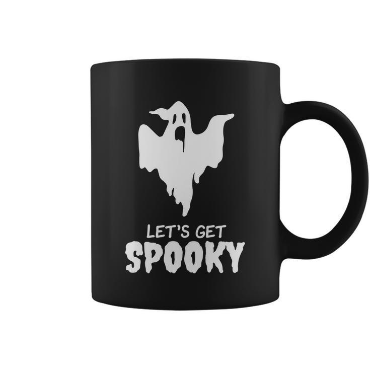 Lets Get Spooky Ghost Boo Halloween Quote Coffee Mug