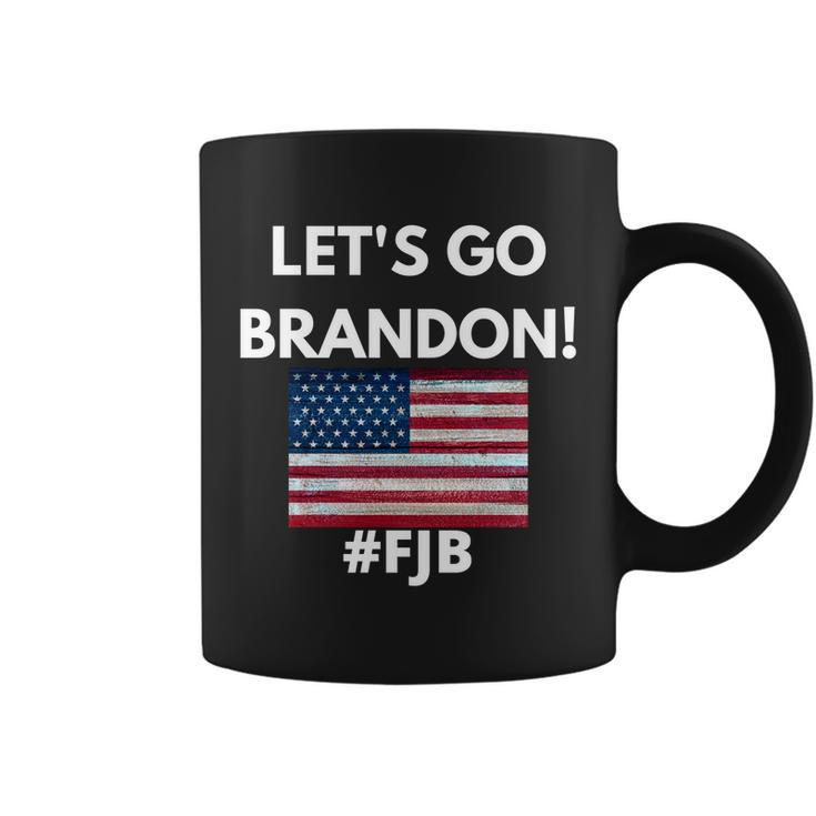 Lets Go Brandon Fjb American Flag Coffee Mug