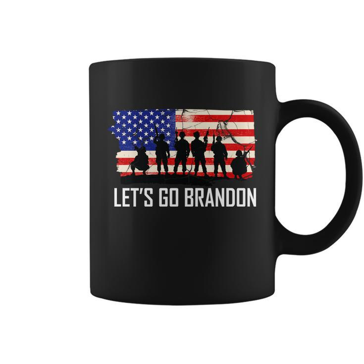 Lets Go Brandon Military Troops American Flag Tshirt Coffee Mug