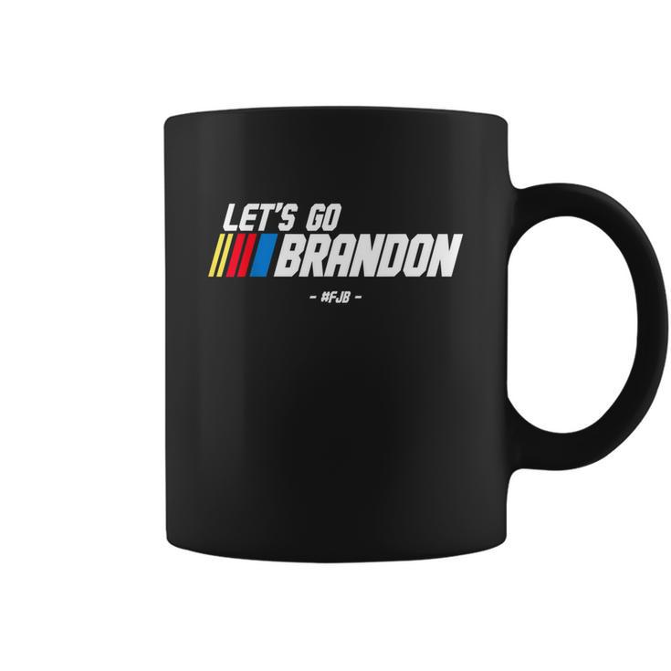 Lets Go Brandon Racing Car Us Flag Funny Gift Idea News S Coffee Mug