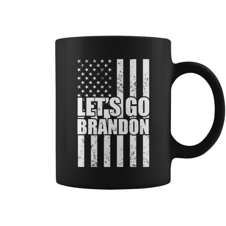 Lets Go Brandon Vintage American Flag Tshirt Coffee Mug