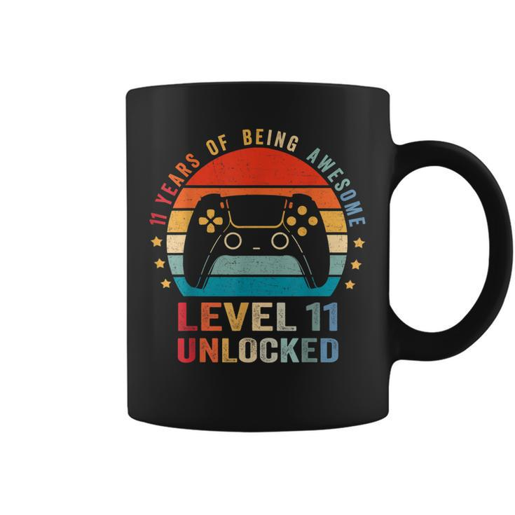 Level 11 Unlocked Funny Video Gamer 11Th Birthday Gift V2 Coffee Mug