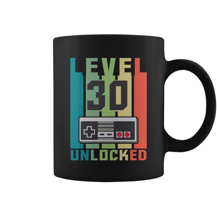 Level 30 Unlocked Funny Retro Gamer Birthday Tshirt Coffee Mug