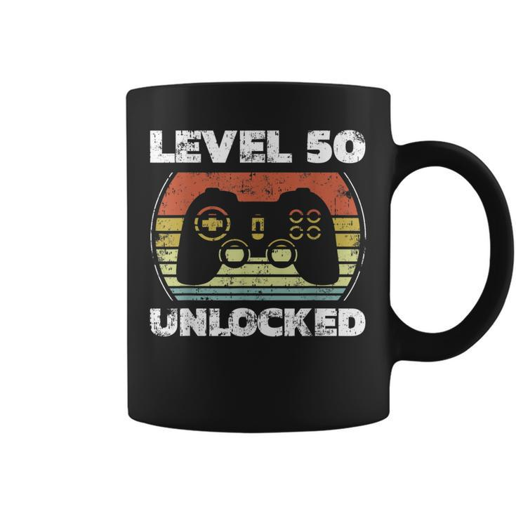 Level 50 Unlocked Funny Video Gamer 50Th Birthday  Coffee Mug