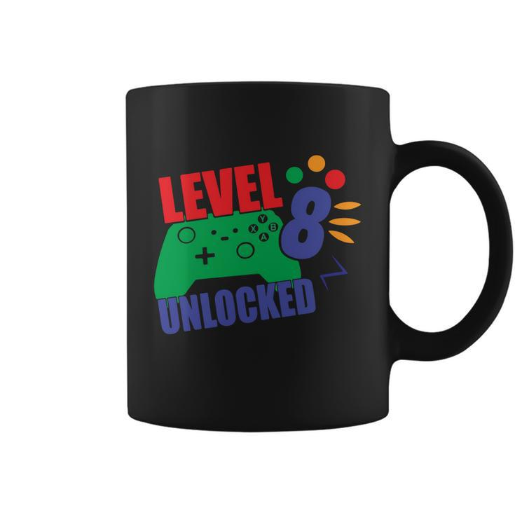 Level 8 Unlocked  8Th Gamer Video Game Birthday Video Game Graphic Design Printed Casual Daily Basic Coffee Mug