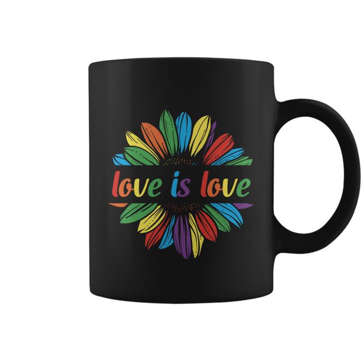 Lgbt Rainbow Sunflower Love Is Love Pride Month Coffee Mug