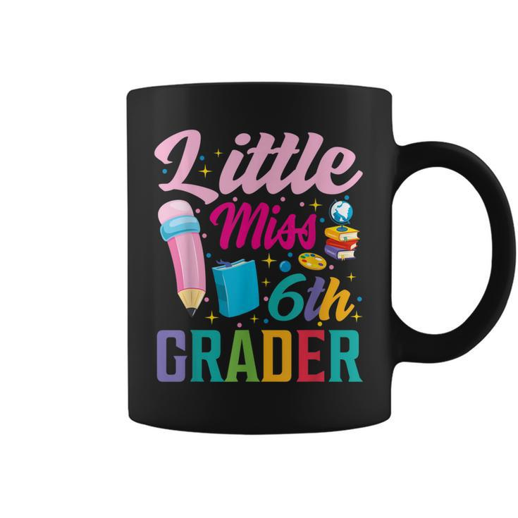 Little Miss 6Th Grade Grader Girls 1St Day Back To School  V2 Coffee Mug