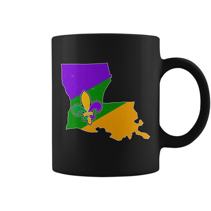 Louisiana Mardi Gras Fleur De Lis Coffee Mug