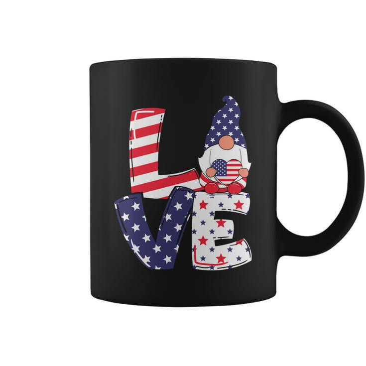 Love American Gnome 4Th Of July Independence Day Flag Graphic Plus Size Shirt Coffee Mug
